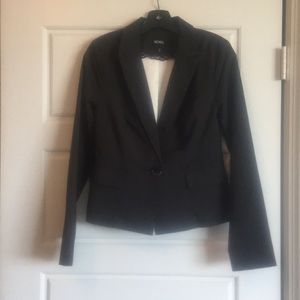 Charcoal gray pinstripe business jacket